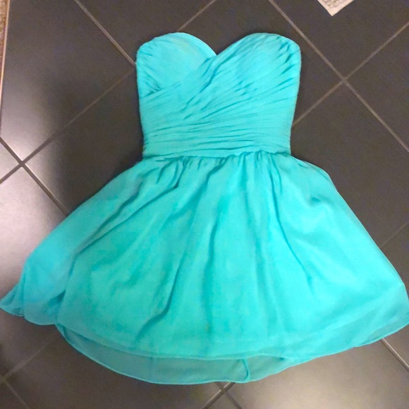 Strapless Turquoise Dress Size Small - Picture 7 of 7